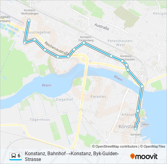 6 Bus Line Map