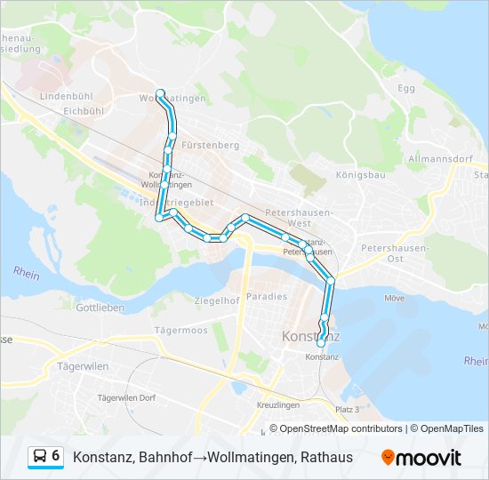 6 Bus Line Map
