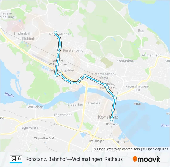 6 Bus Line Map