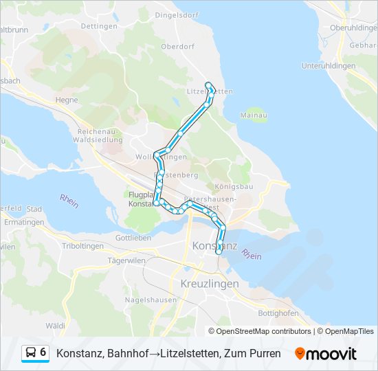 6 Bus Line Map