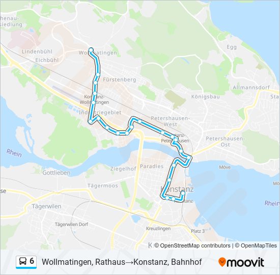 6 Bus Line Map
