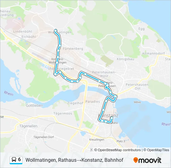 6 Bus Line Map