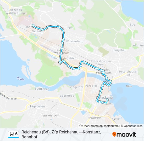 6 Bus Line Map
