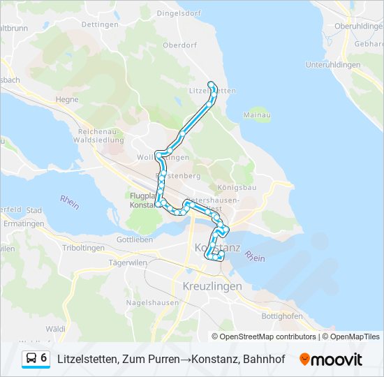 6 Bus Line Map