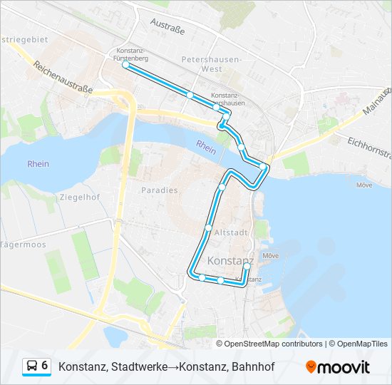 6 Bus Line Map