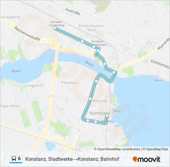 6 Bus Line Map