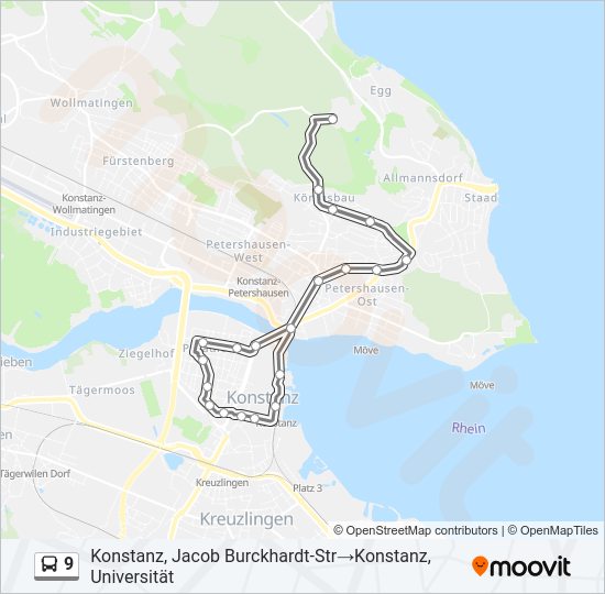 9 Bus Line Map