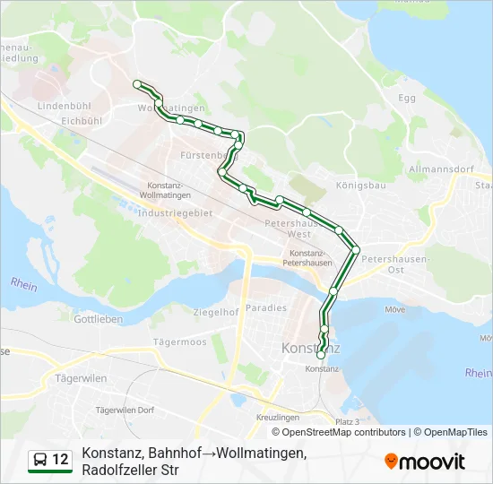 12 Bus Line Map