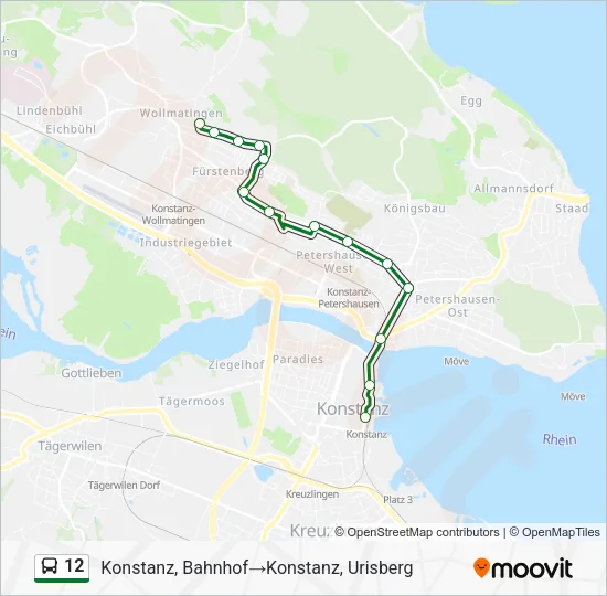 12 Bus Line Map