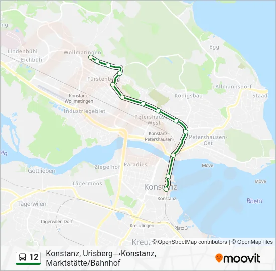 12 Bus Line Map