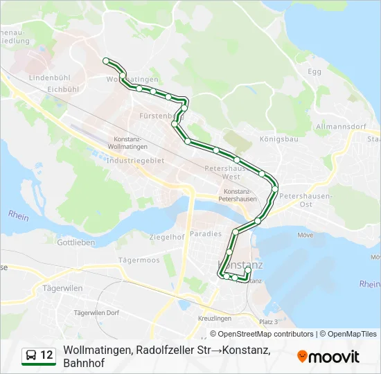 12 Bus Line Map