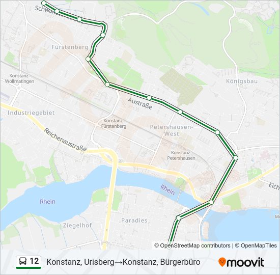 12 Bus Line Map