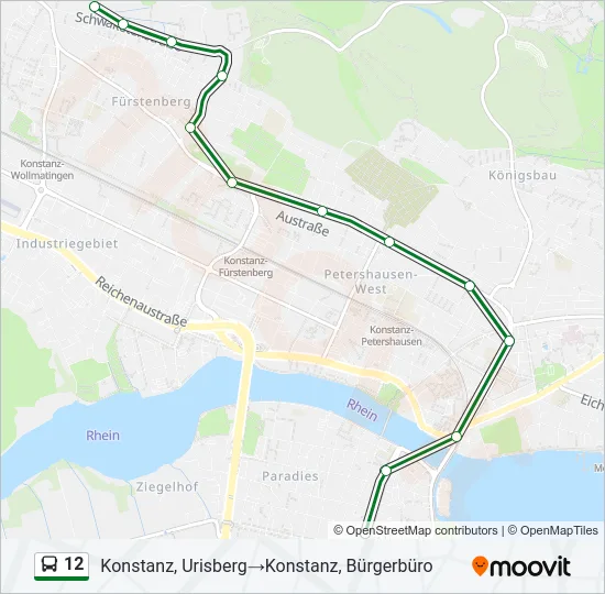 12 Bus Line Map