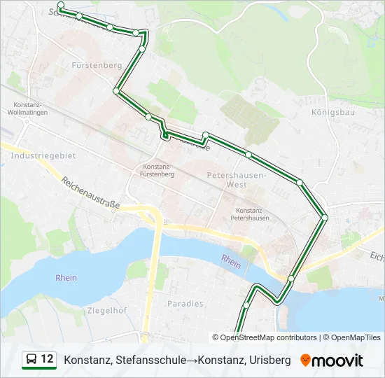 12 Bus Line Map