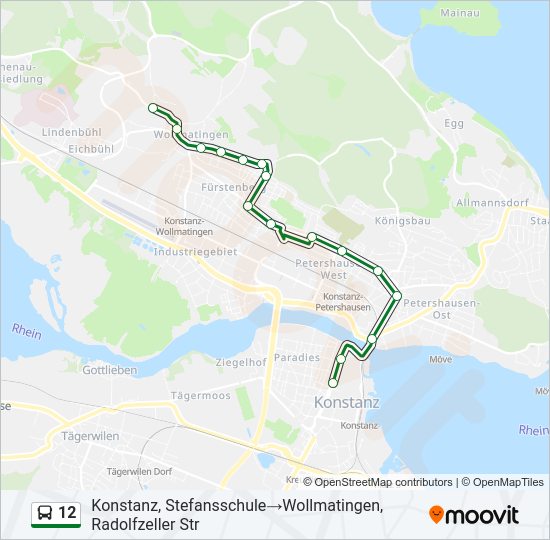 12 Bus Line Map
