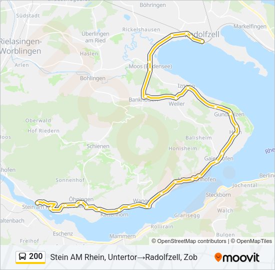 200 Bus Line Map