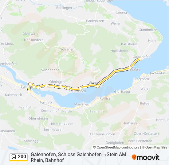 200 Bus Line Map