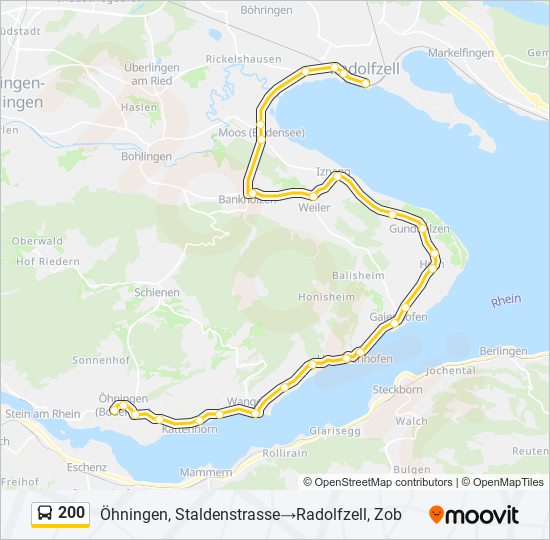 200 Bus Line Map