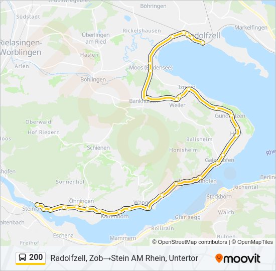 200 Bus Line Map