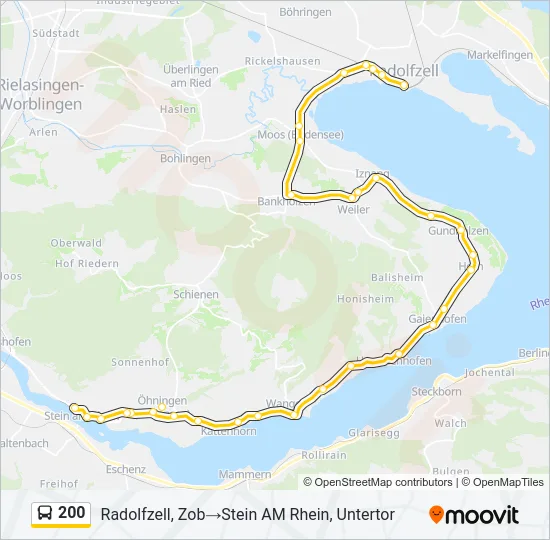 200 Bus Line Map