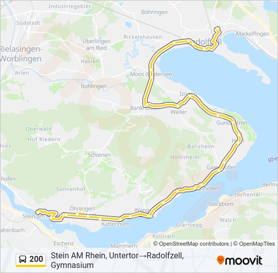 200 Bus Line Map