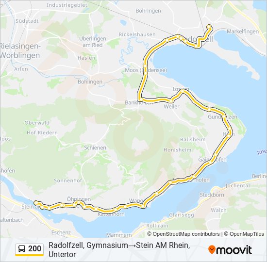 200 Bus Line Map