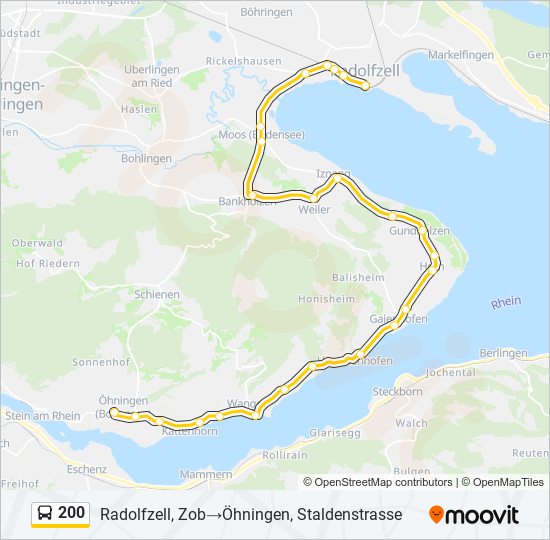 200 Bus Line Map