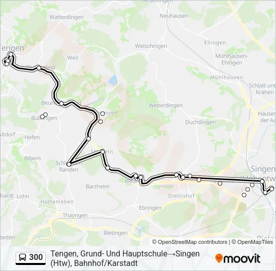 300 Bus Line Map