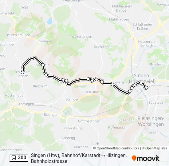300 Bus Line Map