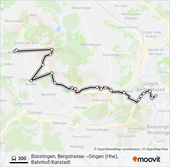 300 Bus Line Map