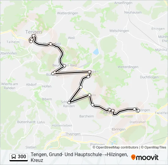 300 Bus Line Map