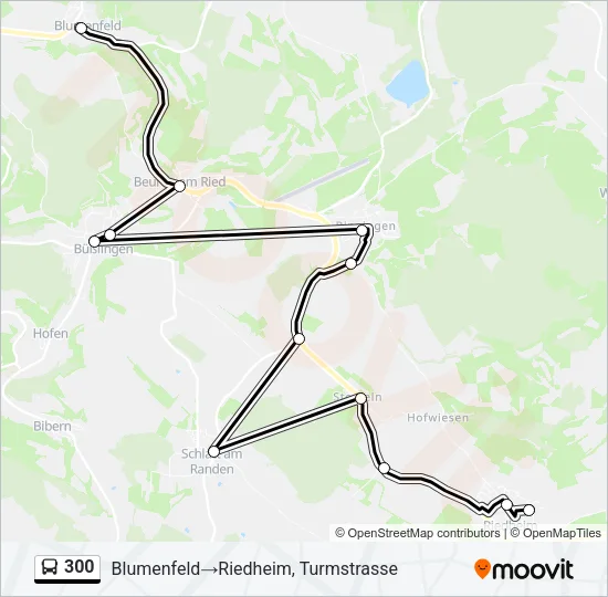 300 Bus Line Map