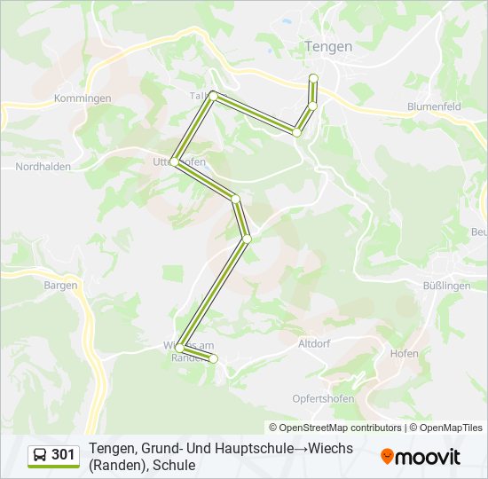 301 Bus Line Map