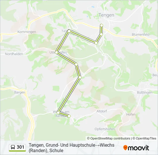 301 Bus Line Map
