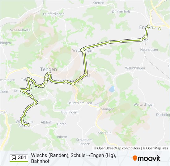 301 Bus Line Map