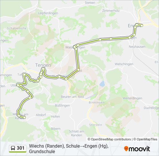 301 Bus Line Map