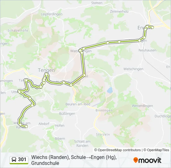 301 Bus Line Map