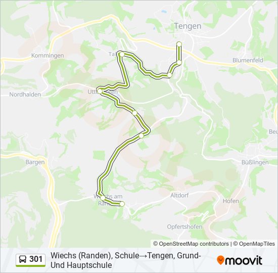 301 Bus Line Map