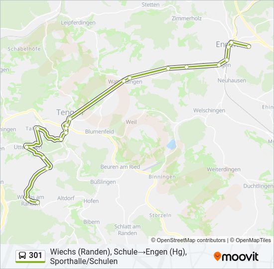 301 Bus Line Map