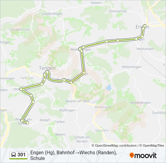 301 Bus Line Map