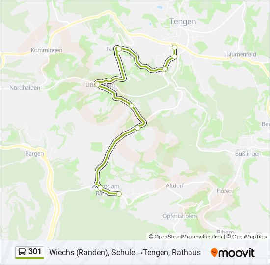 301 Bus Line Map