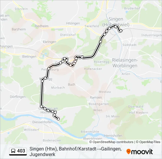 403 Bus Line Map