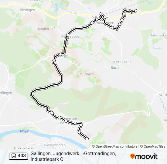 403 Bus Line Map