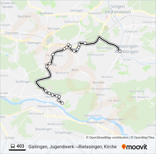 403 Bus Line Map