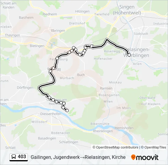 403 Bus Line Map