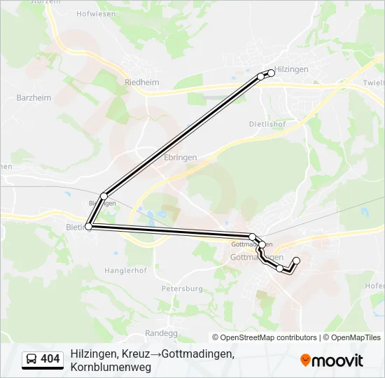 404 Bus Line Map