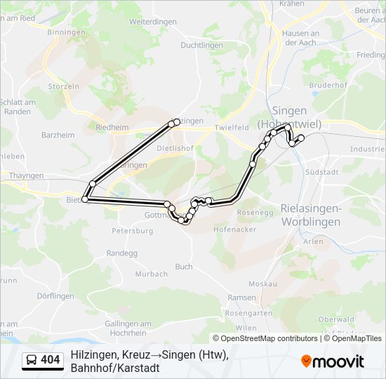 404 Bus Line Map