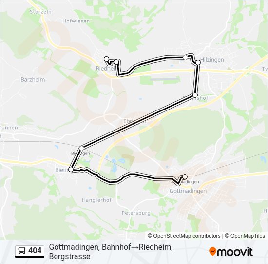 404 Bus Line Map