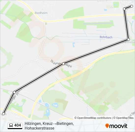 404 Bus Line Map