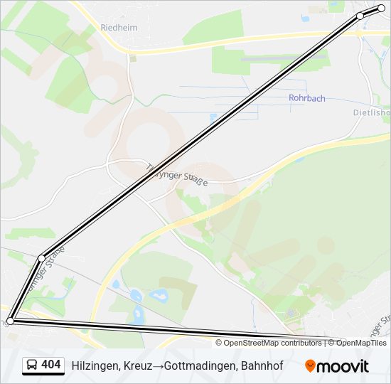404 Bus Line Map